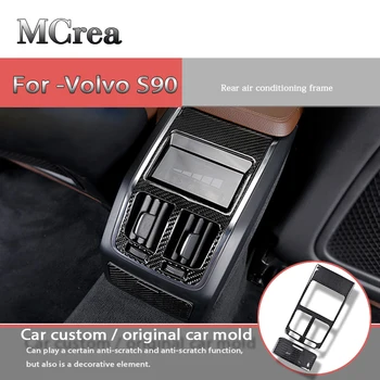 

MCrea Carbon Fiber Car Back Air Vent Panel Frame Decorative Trim Cover Sticker For Volvo S90 Car Styling Interior Accessories