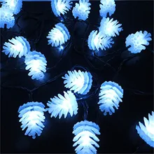 Многоцветный 6 м 30 светодиодный солнечный сосновый конусная струна для рождественской вечеринки Свадебные садовые уличные украшения