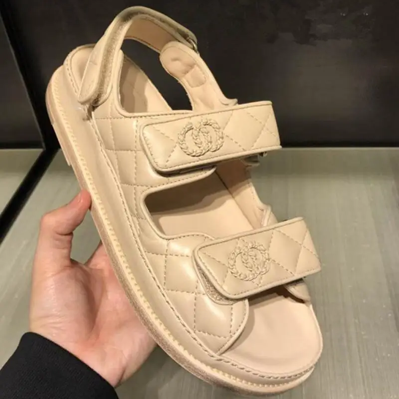 

women sandals 2019 playa womens sandals flat leather Hook Rome Cover Heel Luxury brand Leisure shoes size 35-40 1