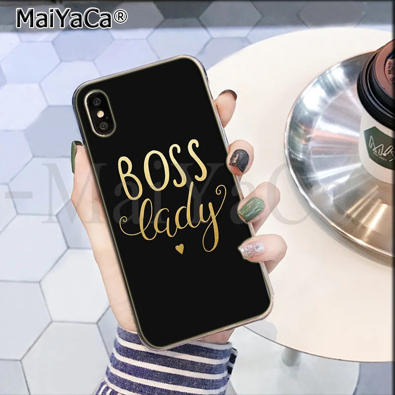 MaiYaCa Boss Girl Lady роскошный модный Чехол для мобильного телефона для Apple iPhone 8 7 6 6S Plus X XS max 5 5S SE XR Чехол для мобильного телефона