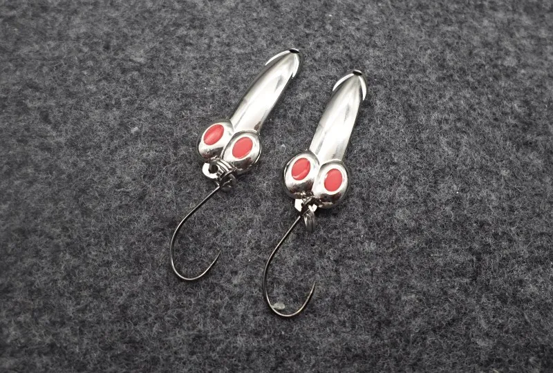 2.5g trout spoons brass fishing spoons pesca metal lures area trout fishing ultralight Fishing tackle Gold Silver color
