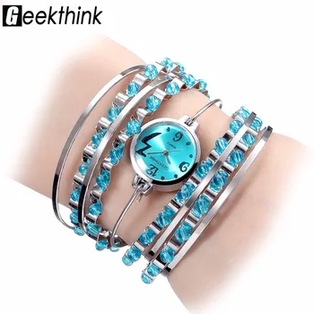 

GEEKTHINK Bohemian Style Luxury Brand Quartz Watch Women Bracelet Ladies Casual Dress Steel band Clock Female Girls Trending New