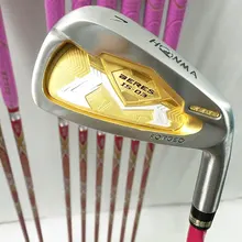 Новые женские клюшки для гольфа Honma S-03 утюги для гольфа 5-10 P.A.S утюги для клубов графитовый Вал L гибкий шлем