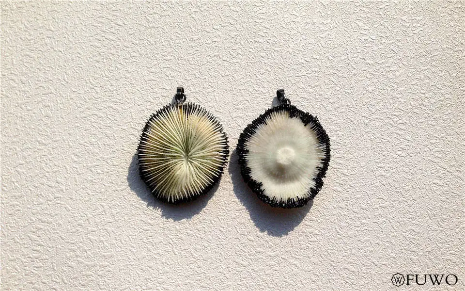 Natural Fossil Coral Pendant 9