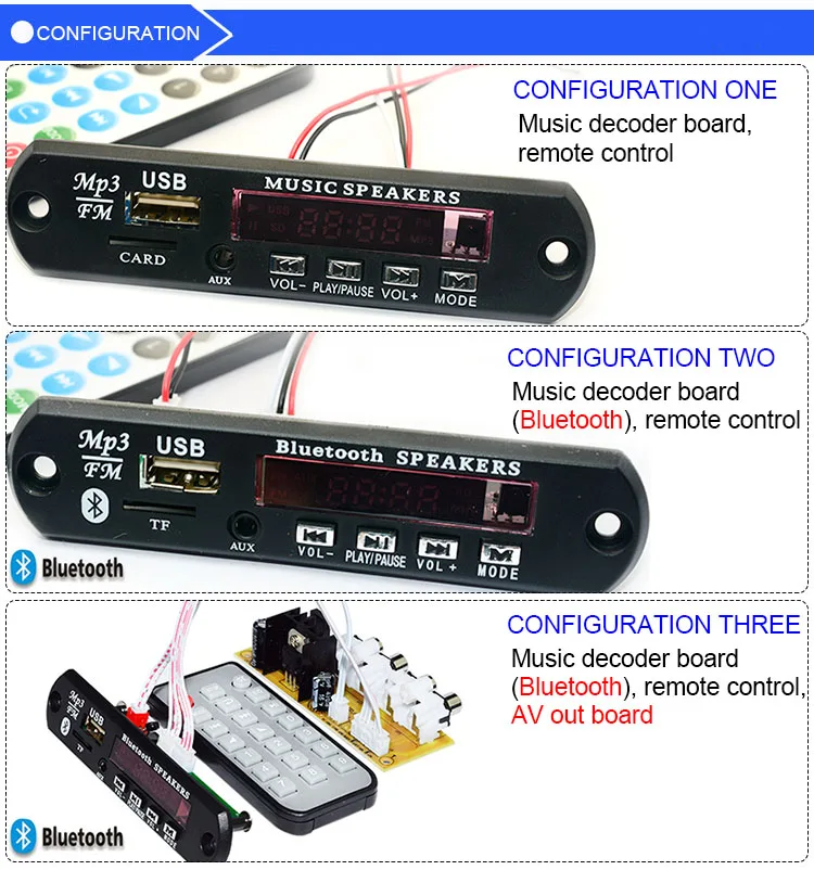 Bluetooth музыкальные колонки CIRMECH, 12 В, MP3 WMA, Bluetooth декодер .