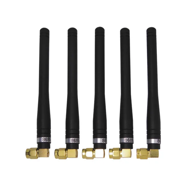 

5pcs/lot SW868-WT100 - 100mm high gain SMA 868mhz right angle rod antennas