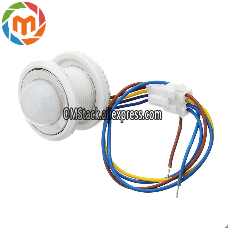 1PC-AC85-265V40mm-PIR-Infrared-Ray-Motion-Sensor-Switch-Time-Delay-Adjustable-Ceiling-Mode-Detector-Switching