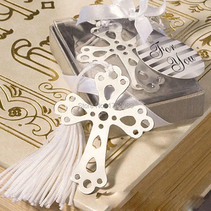 Серебряный крест Закладка крестины Свадьба любимый подарок на день рождения святого причастия вечерние украшения Книга знак подарок