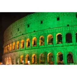 Laeacco Святого Патрика Зеленый свет древних римских руин Детские сцены фотографии задний план фотографические фоны для фотостудии