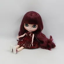 Кукла Blyth, обнаженная, для серий No.230BL13512532 bang, фиолетовый микс, красные волосы, подходит для поделок, сменная игрушка для девочек
