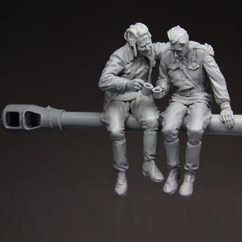 1/35 солдаты Второй мировой войны отдыхают динамические сцены с солдатами из смолы