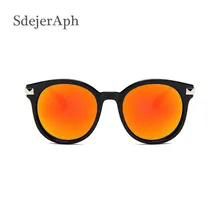 Модные оранжевые Серебряные Круглые Солнцезащитные очки женские мужские винтажные Ретро Сексуальные Роскошные Брендовые женские солнцезащитные очки оттенки солнцезащитные очки