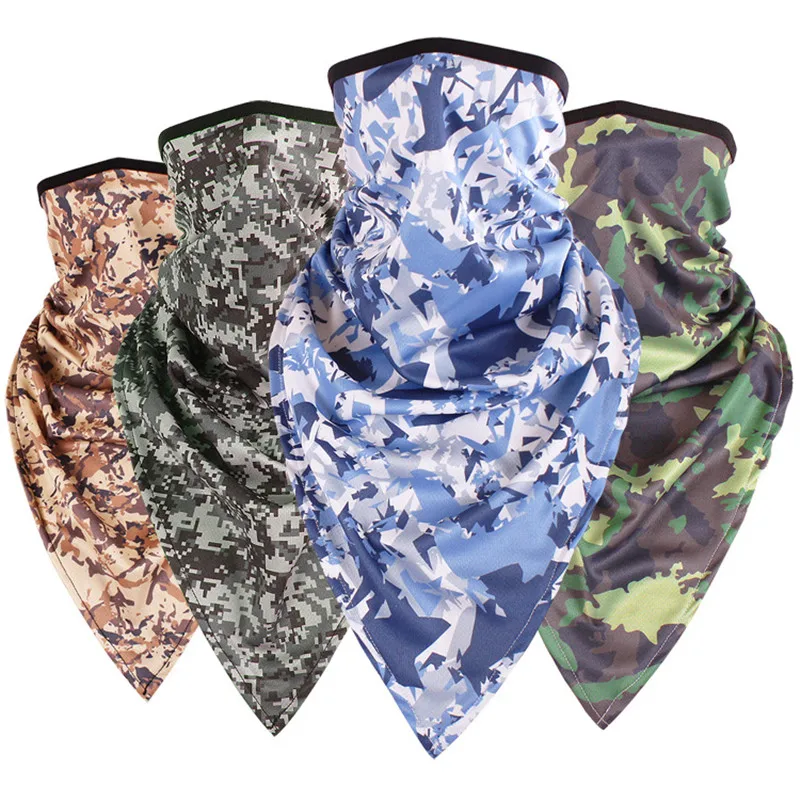 

Creative Camouflage Magic Scarf Bandana Unisex Triangle Scarves Fashion Multifunction Army Tube Neck Face Mask Bicycle Scarf
