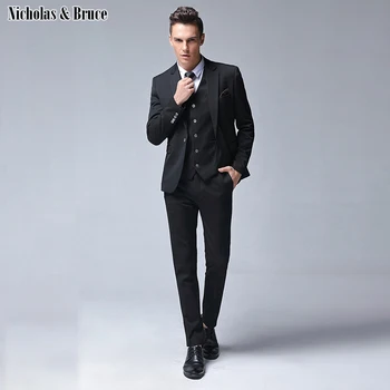 

N&B Men Suits for Wedding 2019 Slim Fit Male Suit Dress Classic Blazer With Pants Large Dresses Men's Tuxedo Dropshipping SR2