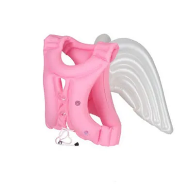 Надувные качели Ангела Детские купальники двойного назначения детские купальные костюмы плавательное кольцо детская безопасная куртка купальный костюм для мальчиков и девочек - Цвет: pink L