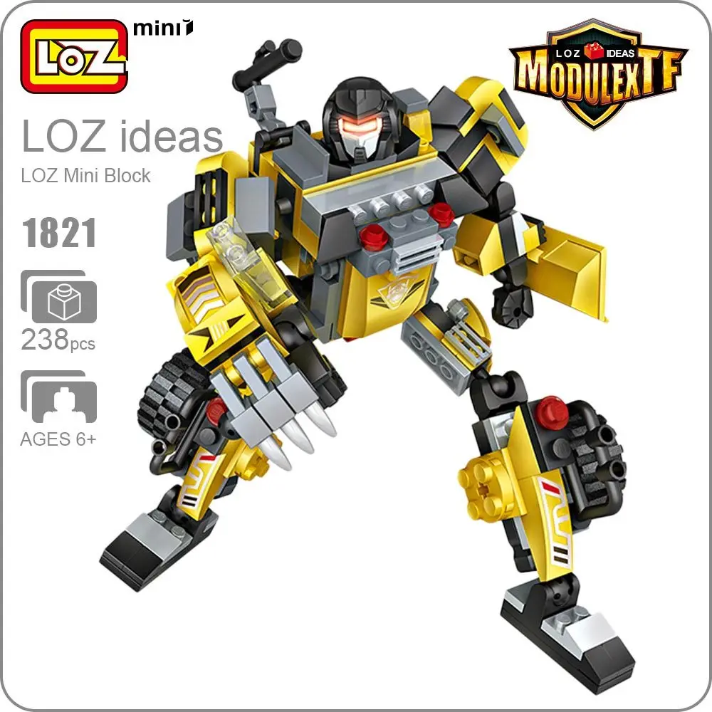 

LOZ 238pcs Excavator Lift Truck Deformable Robot Model Building Blocks Compatible Transform blocks Toys Gift For Kids Boys