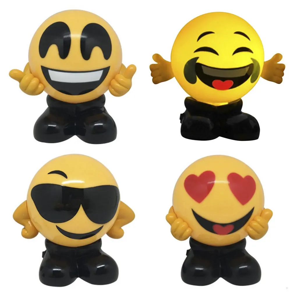 Icoco Новинка улыбкой смайлик лампа 3D версия emoji небольшой ночник USB заряда глаз Средства ухода за мотоциклом улыбка Спальня лампа Домашний