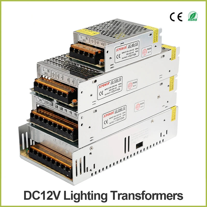 DC 5V 12V 24V 36V Светодиодные ленты модуль Питание к переменному току 110 V-220 V 1A 2A 3A 4A 5A 6A 8A 10A 15A 20A 30A 40A 50A 60A трансформатор