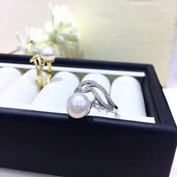 

925 Sterling Silver Nice Quality Adjustable Ring Settings Findings Mountings Parts for Oyster Pearl Corals Jade Beads Stones
