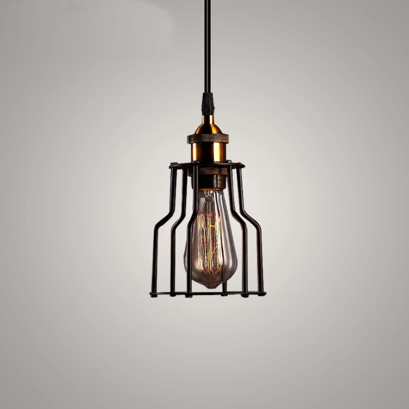 

Loft Industrial Retro Pendant Lights Vintage metal cage chandelier for Bedroom Dining Room Bar
