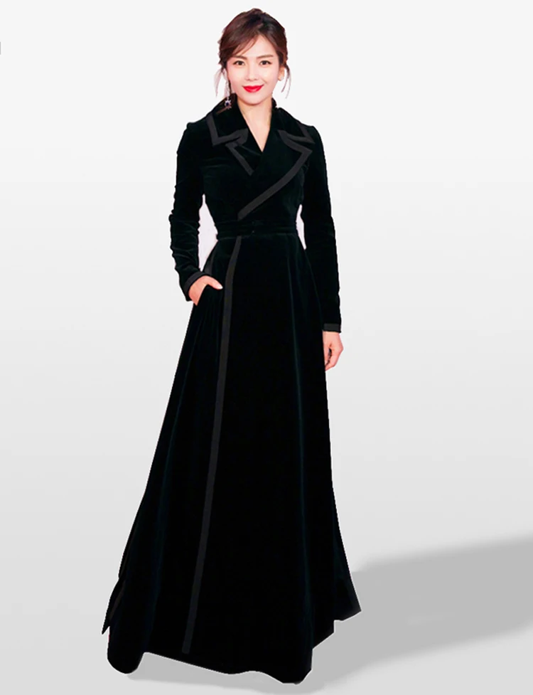 Velvet maxi coat Clearance