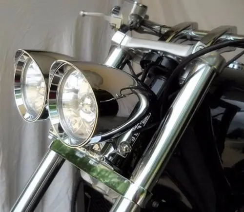 Хромированный Нижний Кронштейн двойной фары для Harley Honda Kawasaki Suzuki FL XL Cruiser Cafe Racer