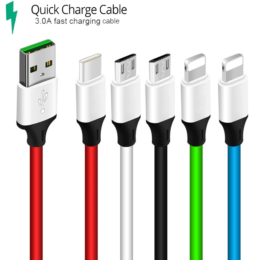 Quick Charging USB Cable for Mobile Phone Micro USB Type C Charger Cable for iPhone Samsung 6 Charging Cable Micro Charger Quick Charging USB Cable for Mobile Phone Micro USB Type C Charger Cable for iPhone Samsung 6 Charging Cable Micro Charger