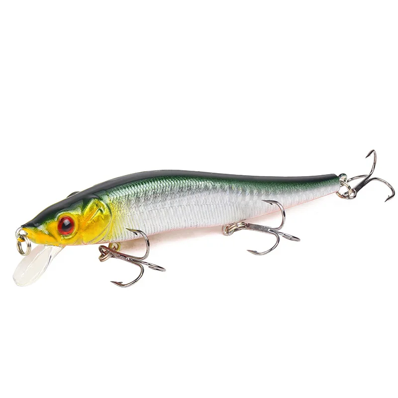 Fishing Lure Minnow Hard Bait 12cm/15g Plastic 3D Eyes Artificial Bionic Fishing Bait Hook Fish Bait Fishing Tackle jooyoo