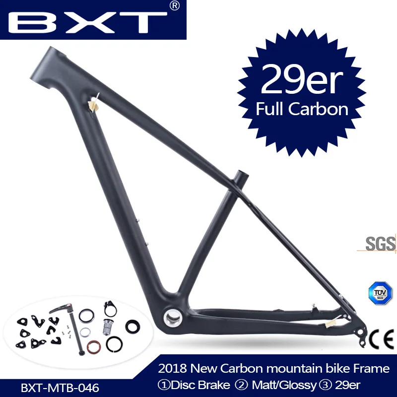 BXT الكربون الدراجة الجبلية MTB إطار 29er UD BSA bicicletas تستخدم ل سباق دراجة الإطار إطارات دراجة تسلق الجبال خفيفة الوزن 29 إطارات دراجة أجزاء