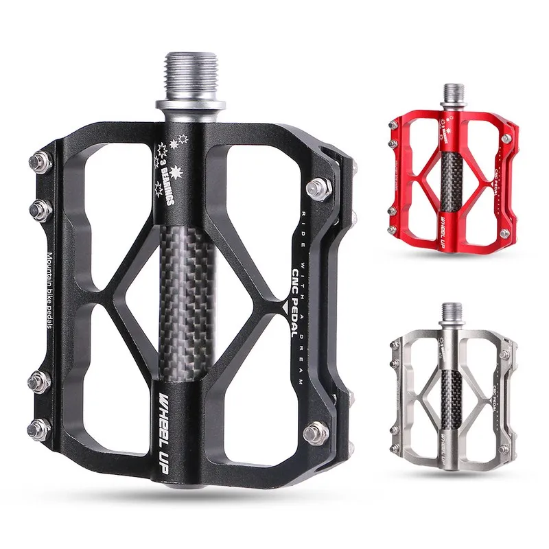 WHEEL UP Aluminum Alloy Bike Pedals Ultralight CNC 3 Bearings BMX