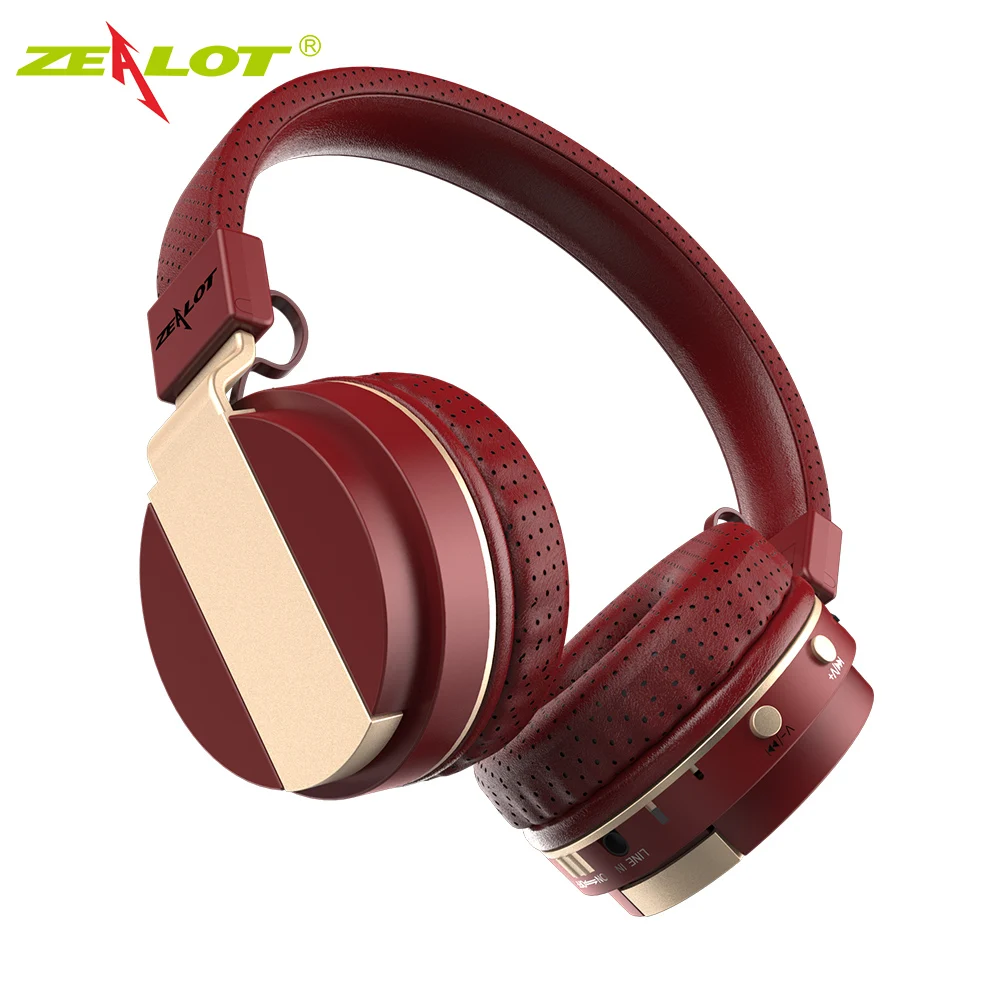 ZEALOT B17 Bluetooth sluchátka snižující hlučnost Superbass bezdrátový stereo sluchátka s mikrofonem, rádio FM, slot pro kartu TF
