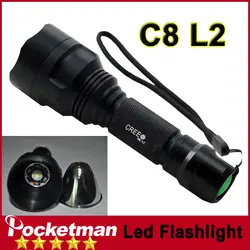 Zk50 высокое качество супер яркий Фонари светодио дный светодиодный фонарик светодио дный C8 XM-L2 Torch Light кемпинга вспышкой лампе