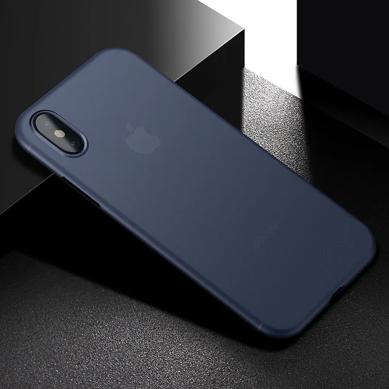 Cafele матовый чехол для телефона для Apple iPhone X чехол PP материал анти-отпечатков пальцев Ультра-тонкий 0,4 мм PP чехол для iPhone X - Цвет: Blue