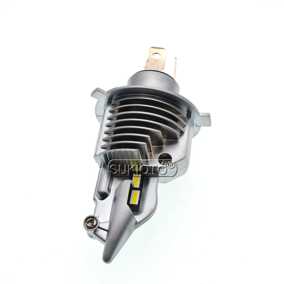 SUKIOTO 2PCS LED H4 LED Headlight Super Bright h4 hi lo Projector lens bulb kit 35W 6500K Super Bright Car styling Accessories (22)