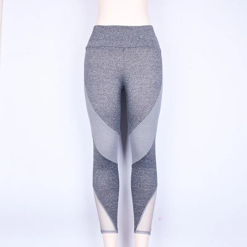 Высокоэластичный, для фитнеса Бесшовные Леггинсы Спортивная одежда эластичные однотонные Тонкие Леггинсы Спортивные Компрессионные брюки - Цвет: gray