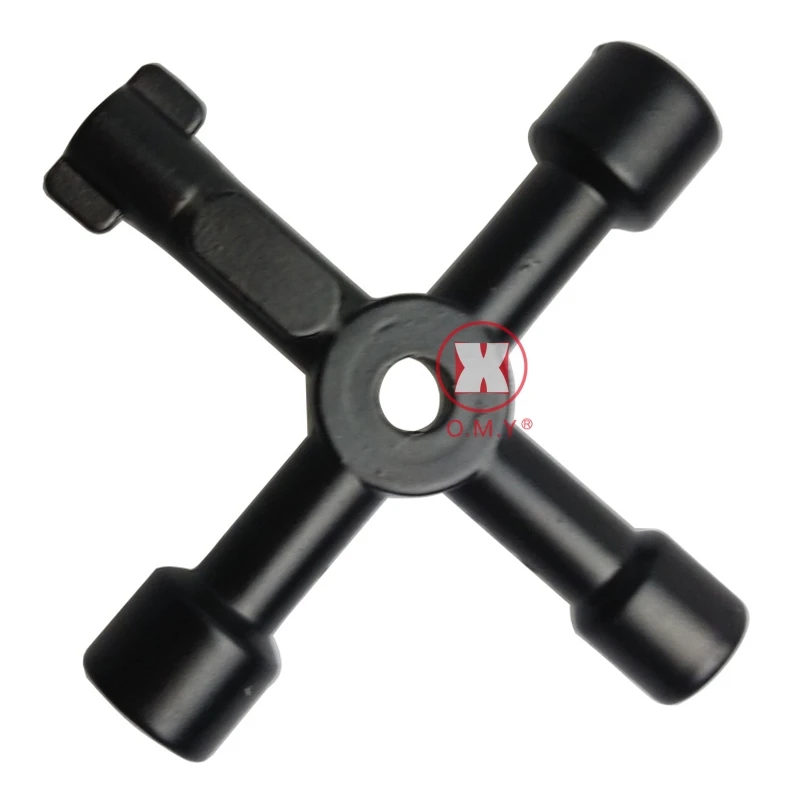 

Best Price 1Pc Universal Triangle KEY Cross 4 Way Black Utility Multi Cross Wrench For Gas Electrical Elevator Cabinet Meter Box