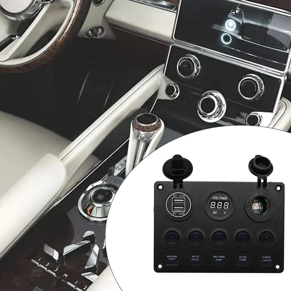 

CS-666A2Waterproof Car Auto Boat Marine LED Rocker Switch Panel