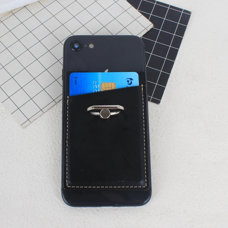 

Luxury Leather Mobile Phone Wallet Sticker holder For iPhone X XS Max XR 8 7 6 Pocket Card Holder For Xiaomi redmi note 5