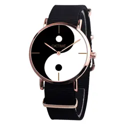 Новые женские часы с 8 схемами тактика полотно холста аналоговые кварцевые часы в черном, синем, зеленом, сером, розовом, красном, белом