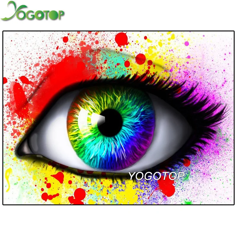 

YOGOTOP abstract,colorful eyes Full Square/round Diy Diamond Painting Cross Stitch 5D Diamond Embroidery Rhinestone Decor YY172
