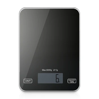 

Digital Kitchen Scale Food Scale 11lbs/5kg - Ultra Slim, Multifunction,Tempered Glass Easy To Clean, Large Display Press Profe