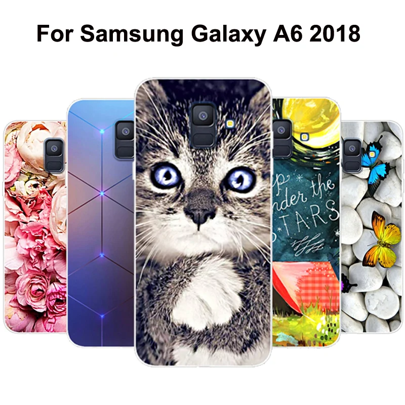 Чехол для Samsung Galaxy A6 2018 Ультратонкий силиконовый мягкий чехол накладка A 6 A600F