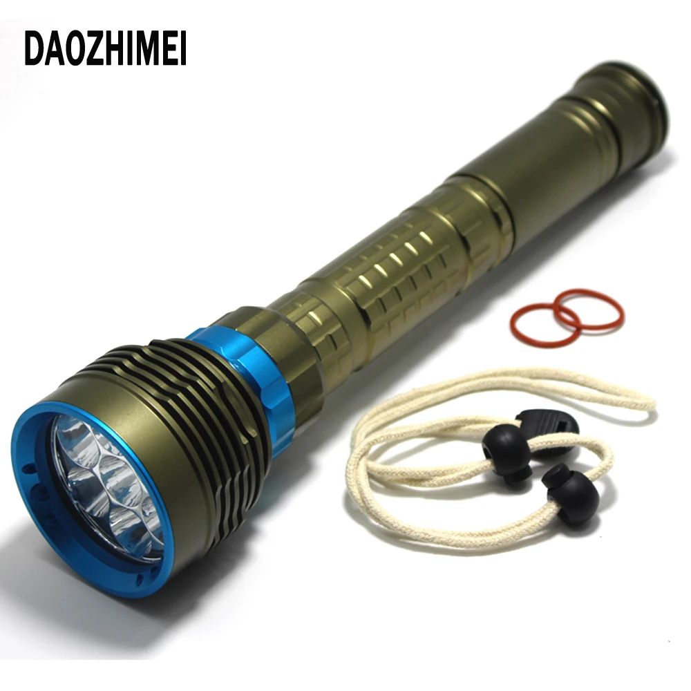 

14000LM Waterproof LED Diving flashlight 7 x XML T6 XM-L L2 Underwater Light Flashlight 3 Modes 26650 Scuba Hunting Flash Light