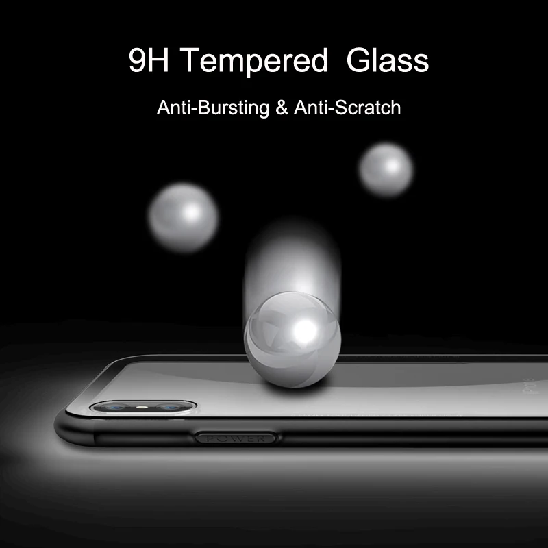 Роскошный стеклянный чехол для iPhone X IX 10 8 7 6 s Plus мягкий ТПУ прозрачный защитный