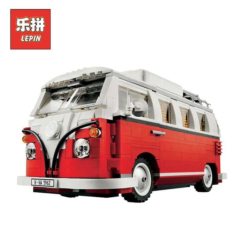 

LEPIN 21001 1354Pcs Creator Volkswagen T1 Camper Van Model Building Kits Bricks Toys Compatible LegoINGlys 10220 Gifts