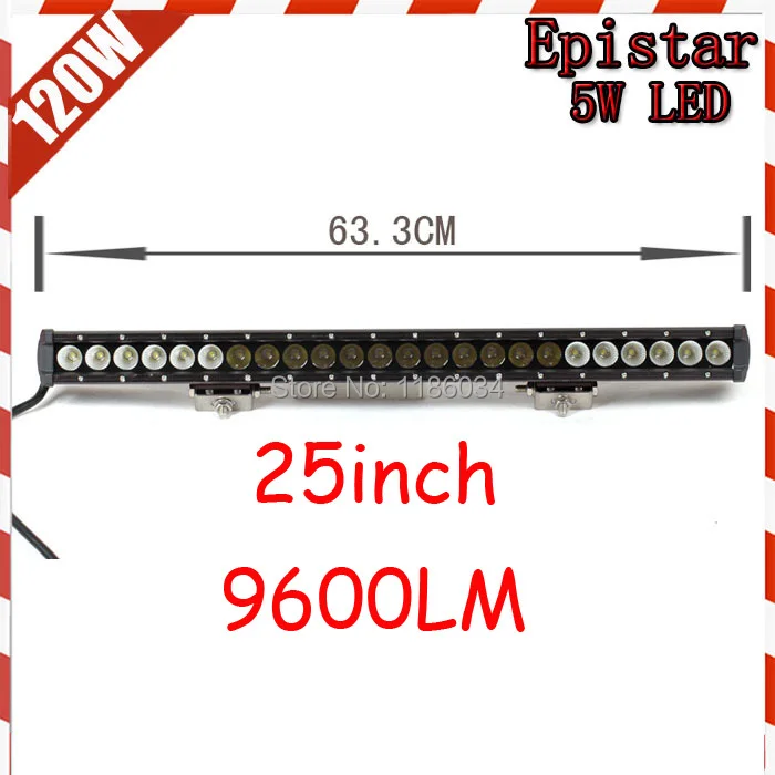 

Free ship!25inch 120W 9600LM,1pcs/set,10~30V,6500K,LED working bar,Boat,Bridge,Truck,SUV Offroad car,black!30W 60W 180W