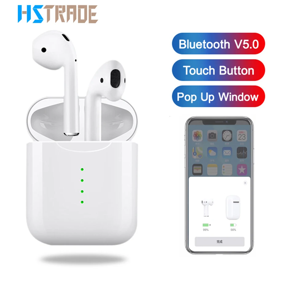 

TWS Wireless Headphones V8 TWS Air Bluetooth Earphones 5.0 Touch Control Earbuds with Microphones 1:1 Air Headsets PK W1 Chip