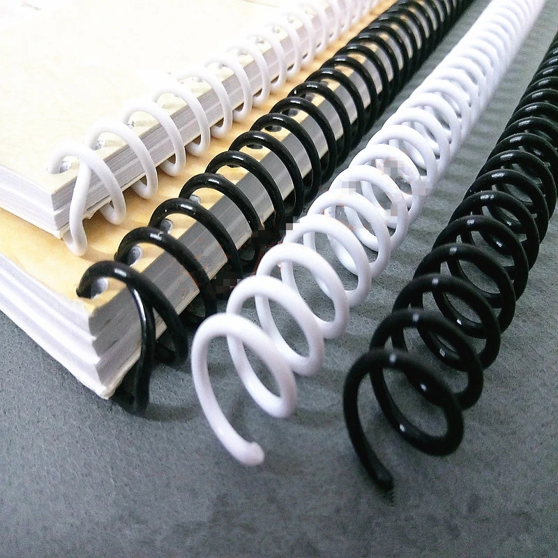 White Spiral Plastic Binding Coils For Offices,Stationery,A4,6mm,8mm.10mm F/F
