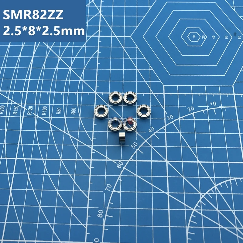 

Factory direct sale free Shipping ABEC-3 50pcs SMR82ZZ 2.5*8*2.5 mm Miniature SMR82 ZZ stainless steel deep groove ball Bearing