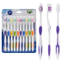 10 pçs ultra macio carvão de bambu nano escova de dentes escova de dentes oral cuidados de saúde nova escova